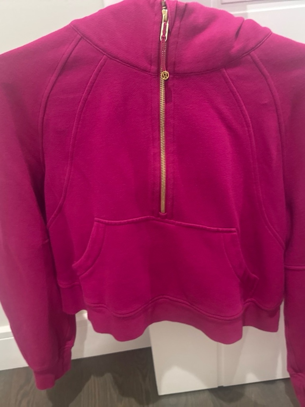 Lululemon scuba half zip magenta
